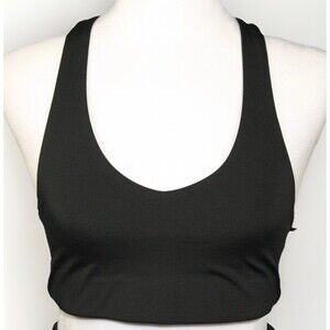 NWT GIRLFRIEND COLLECTIVE Scoop Neck Racerback Sports Bra Sz L Black Soft Active